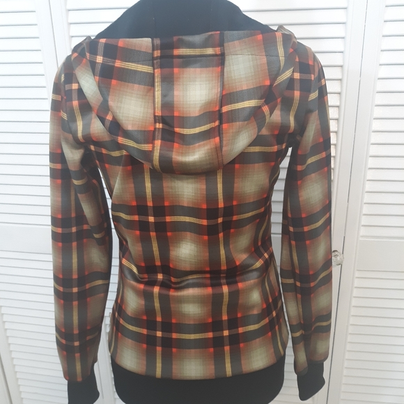 Burton dryride logan plaid fitted hoodie jacket XS - Picture 4 of 8
